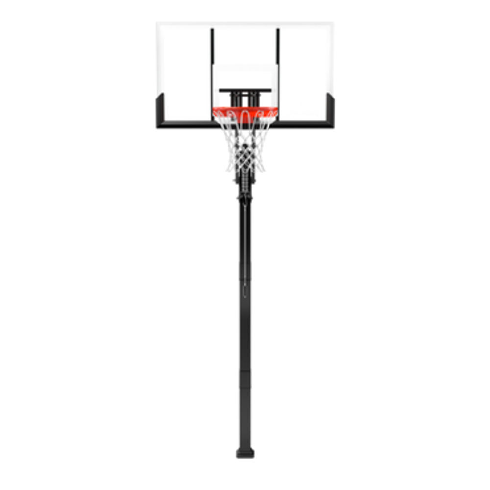 Баскетбольная стационарная стойка, акрил Spalding 54 " Gold In-Ground Арт. 881365CN