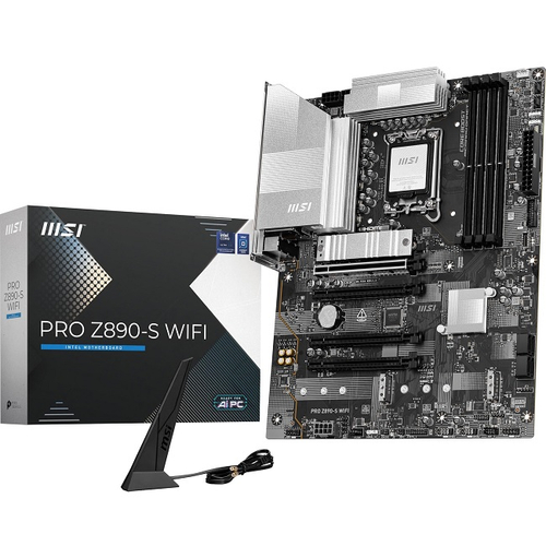 Материнская плата MSI PRO Z890-S WIFI6E (LGA1851/Z890/4xDDR5/4xPCI-Ex16/3xM.2/Wi-Fi/BT/GLAN/HDMI/DP/USB Type-C/ATX)