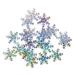 Пайетки фигурные снежинки, 24 мм, упак. 10 гр, Астра, 50112 серебро голограмма, уп.10 шт