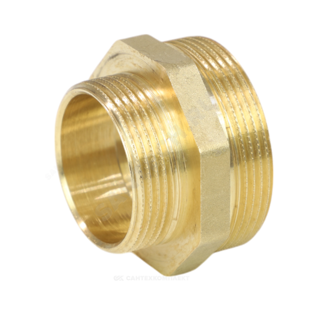 Ниппель латунь переходной Ду 50х40 (2"х1 1/2") НР LD LD.65.503.50х40