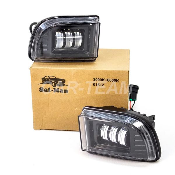 Противотуманные фары (ПТФ) линзованные "Sal-Man" на Chevrolet Lacetti (арт. 01512) (3 диода LED 50W два режима (3000K+6000K))
