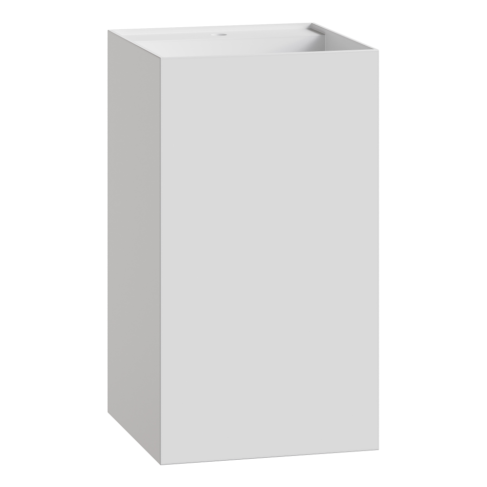 Раковина напольная Cube Corian 480*480*850 Matt White