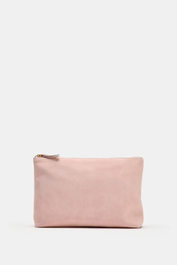 ZARA ЗАМШЕВЫЙ НЕСЕССЕР, РОЗОВЫЙ