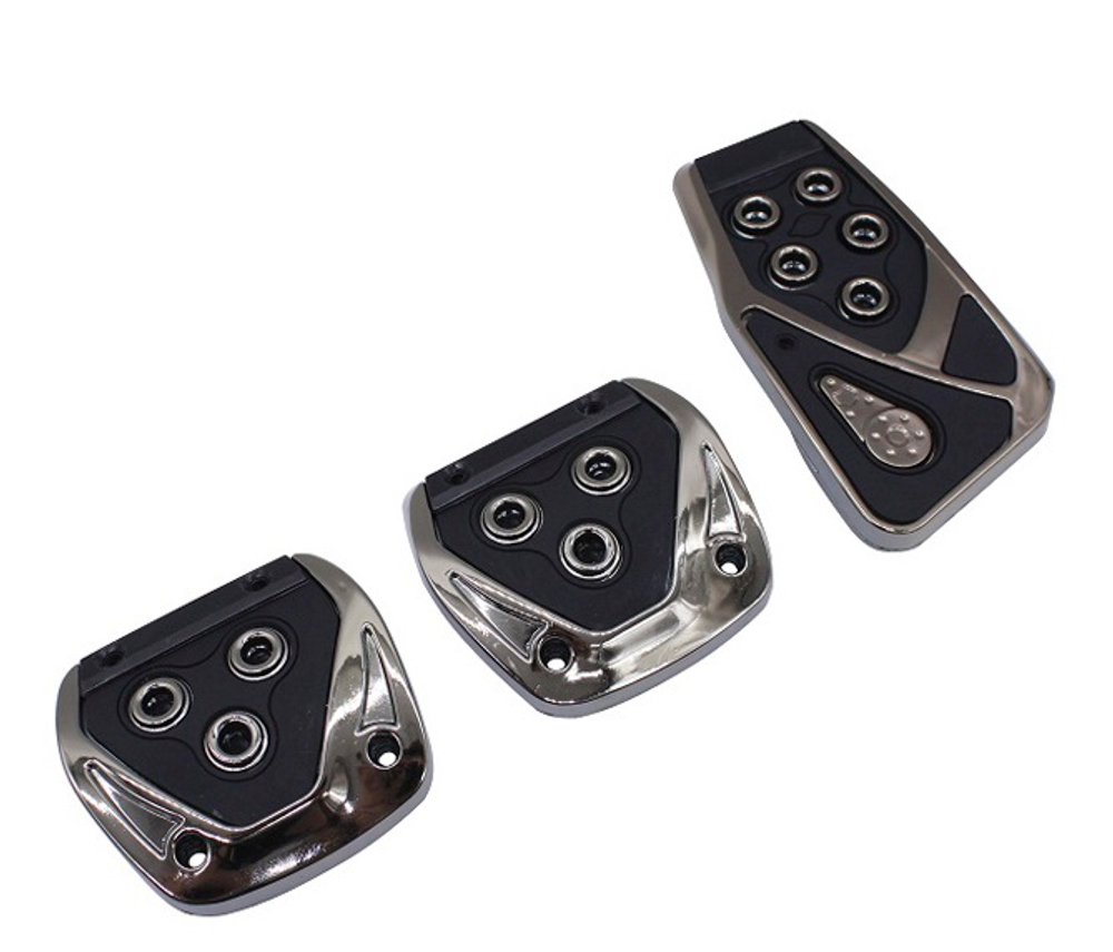 Накладки на педали NTS-AUTO 375 - Черные PEDAL-CS-375-BLACK (кт 3шт)