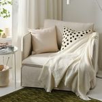 Плед IKEA HORNMAL (ХОРНМАЛ), Кремовый, 130х170 см