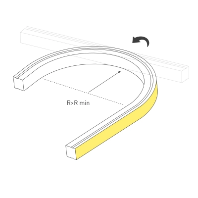 Грейзер THOR-TOP-B70-10x10mm 24V Warm2700 (15 W/m, IP67, 5m, wire x2) (Arlight, Вывод вниз, 3 года)