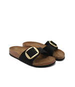 Шлепанцы кожаные madrid big buckle Birkenstock - черный(1023373)