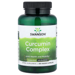 Swanson Vitamins, комплекс с куркумином, стандартизованный с BioPerine®, 120 растительных капсул