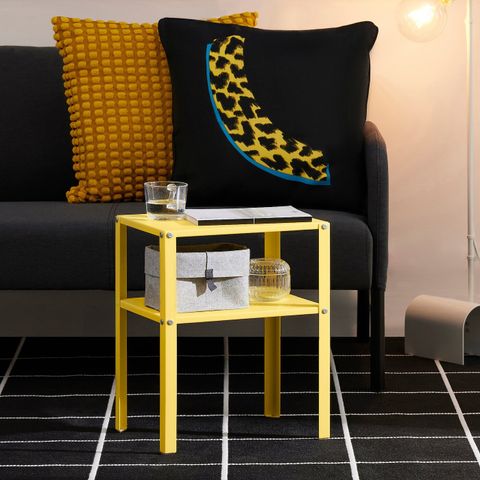 Прикроватный столик IKEA KNARREVIK (КНАРРЕВИК), Желтый, 37x28 см