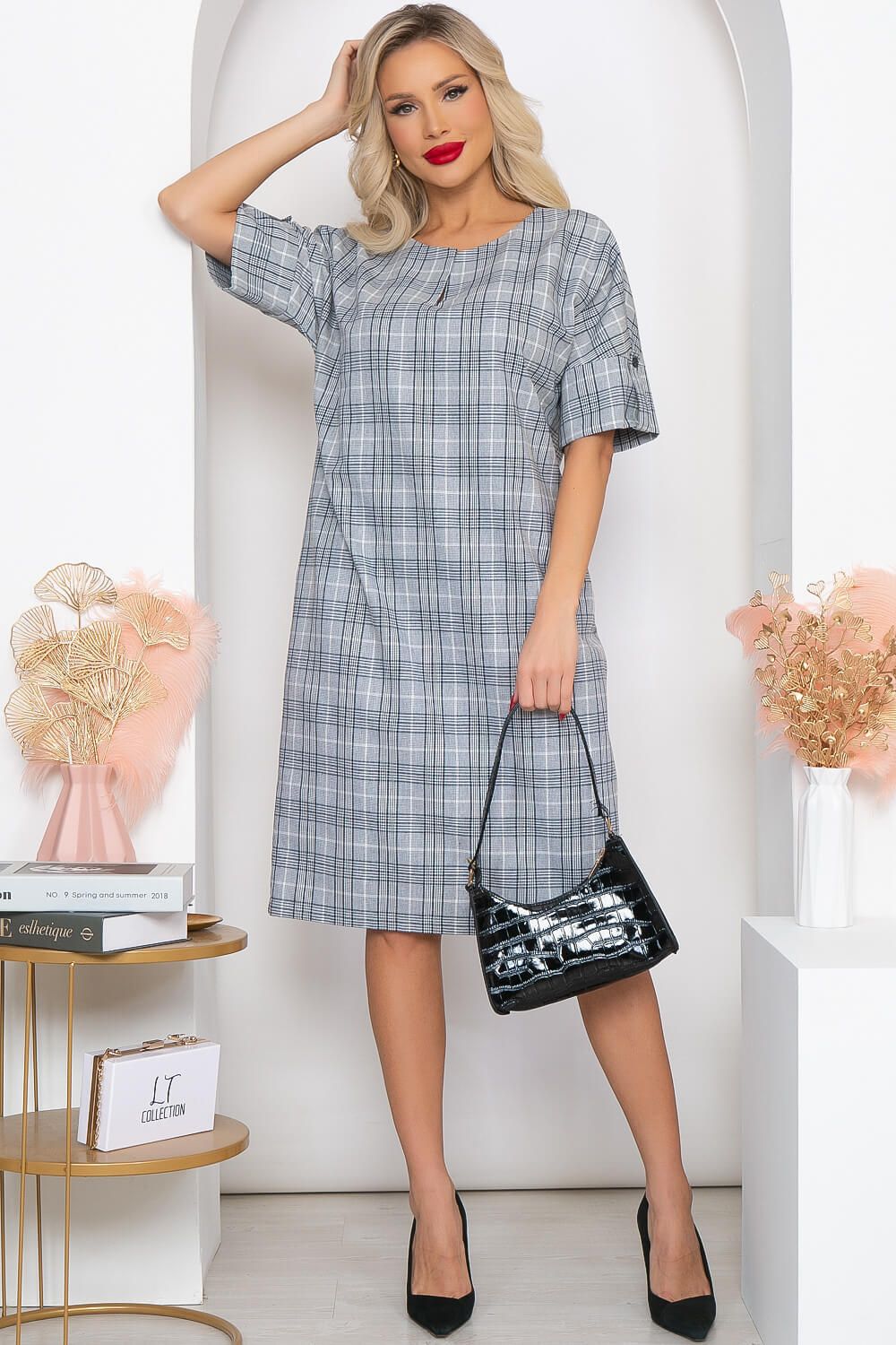Платье "Персея" (клетка) П4274 LT Collection (Акция)