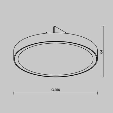 Уличный трековый светильник 25W 3000К O-TR01-1-F-25WB3K чёрный Elasity Zon IP Maytoni