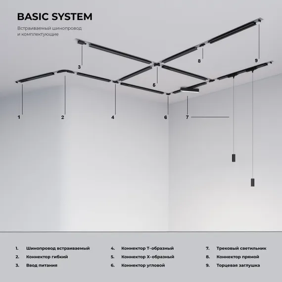 Трековый светильник Basic System 85900/01 Elektrostandard