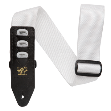 Ремень для гитары ERNIE BALL 4259 PickHolder White P04259
