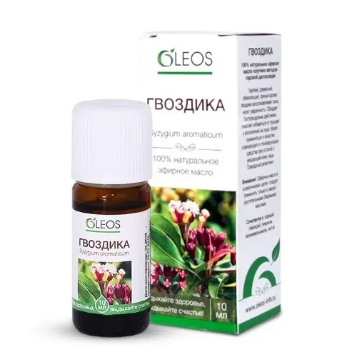 Масло эфирное Гвоздика 10 мл Oleos