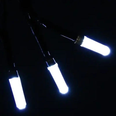 Гирлянда для дома «Кристаллы» 9,5 м 100 ламп LED черный пров., 8 реж.,IP-40, Белый (возможность соединения)