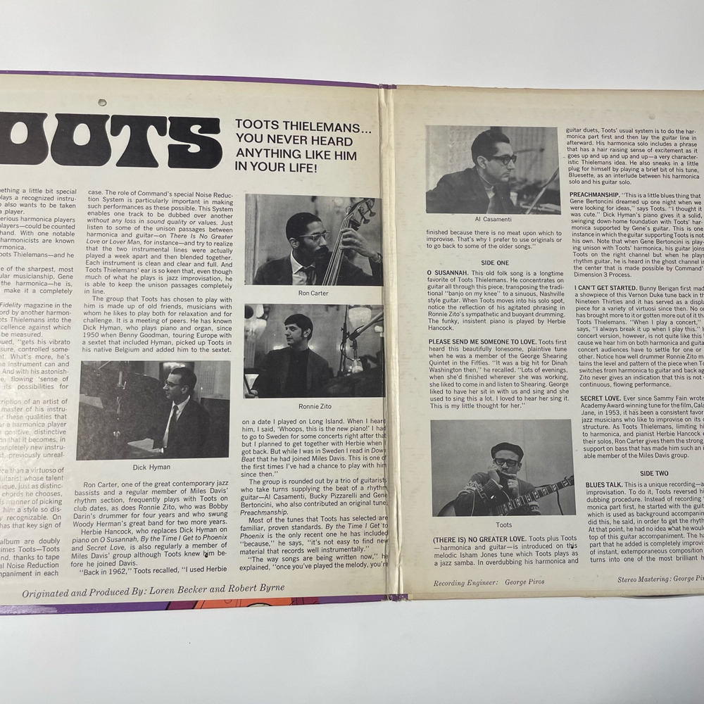 Винтажная виниловая пластинка LP Toots Thielemans, Toots (США 1968)