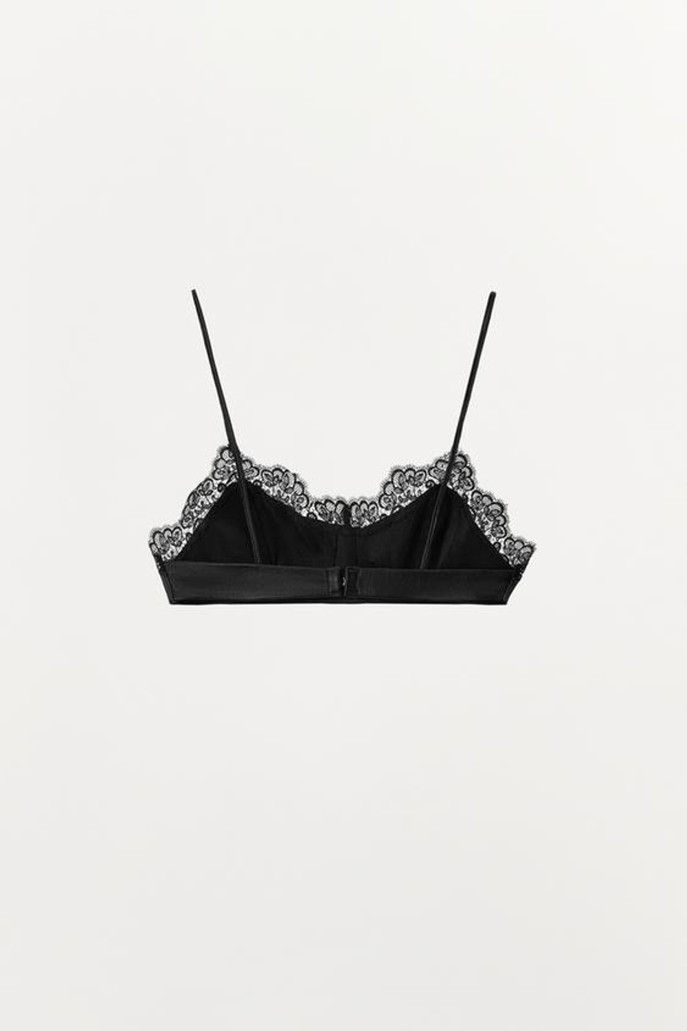 Бюстгальтер из 100% кожи с кружевом - ZARA
