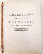 "Oeuvres d'histoire naturelle et de philosophie de Charles Bonnet." Charles Bonnet, Neuchatel, Chez S. Fauche, 1783 г.