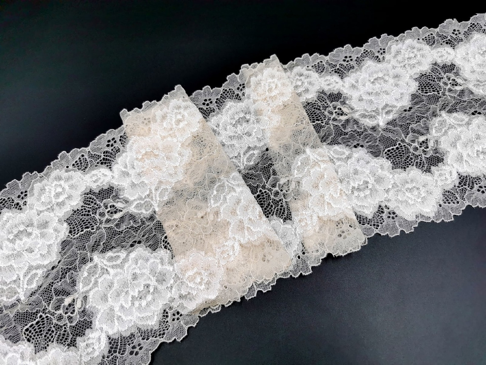 Эластичное кружево, 17 см, шампань, (Арт: EK-2539), м