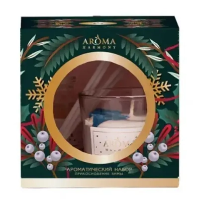 Набор Прикосновение зимы диффузор 30 мл + свеча 60 гр. Aroma Harmony