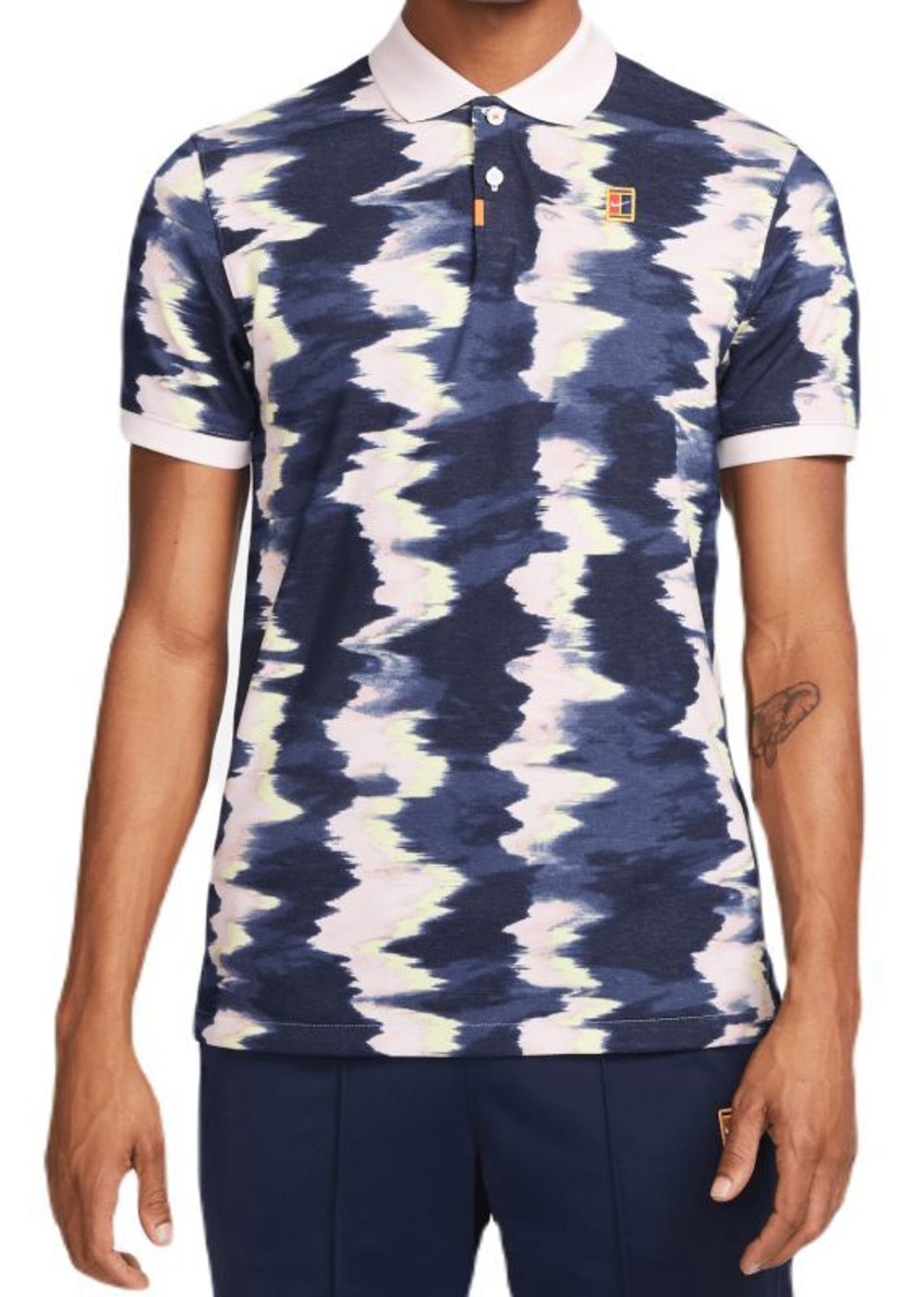 Мужское теннисное поло Nike Print Slim-Fit Polo - разноцветный