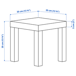IKEA LACK  (ИКЕА ЛАК)  -  Столик - белый 35х35 см