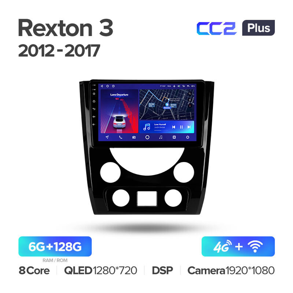 Teyes CC2 Plus 9"для SsangYong Rexton Y290 2012-2017