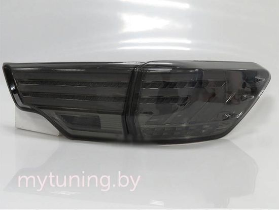 Задние фонари Toyota Highlander black led BW V2
