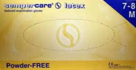 Перчатки Sempercare смотровые (1-хлор.) стомат. текстур. н/о (уп/1000 шт), р. L