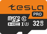 Карта памяти ТЕСЛА (TESLA) 32Гб microSDHC, C10/UHS-I U3 (TSLMSD32GU3)