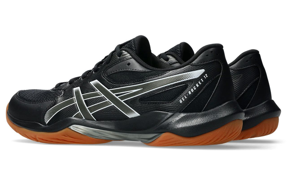 Мужские кроссовки для бадминтона/сквоша Asics Gel-Rocket 12 — black/gunmetal