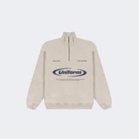 Cвитшот UNIFORM Half-zip Heavy Athletic, светло-бежевый