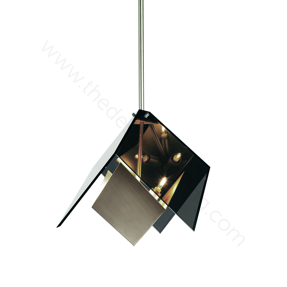 Pendant design lamp  MAXEDRON by Roll & Hill (Smoky+Silver)