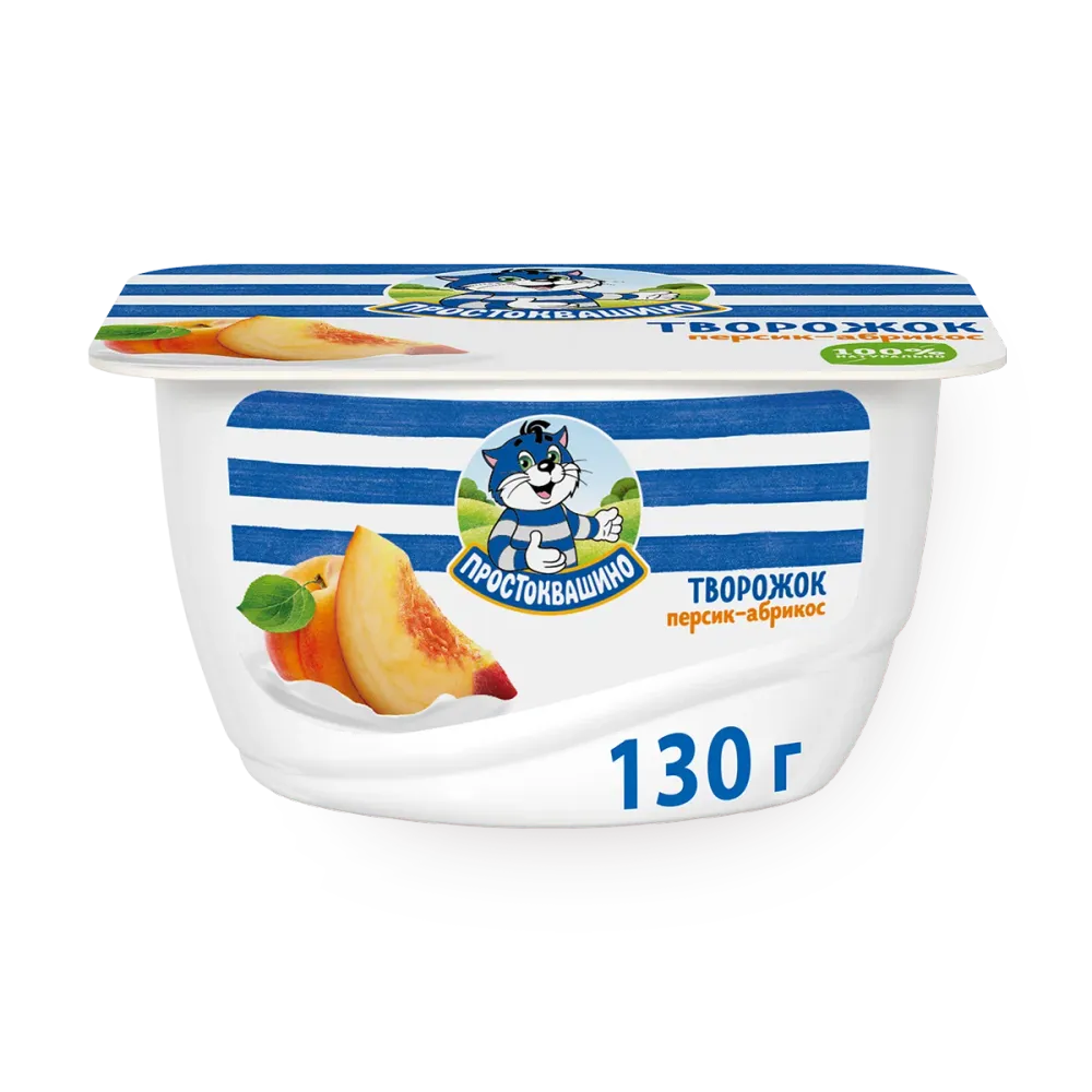 Творожок Простоквашино 130г Персик абрикос, шт