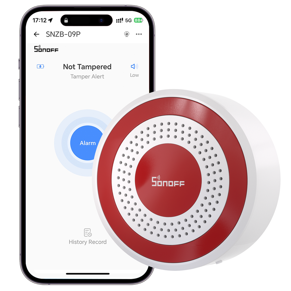 Светозвуковая сирена Sonoff SNZB-09P - ZigBee