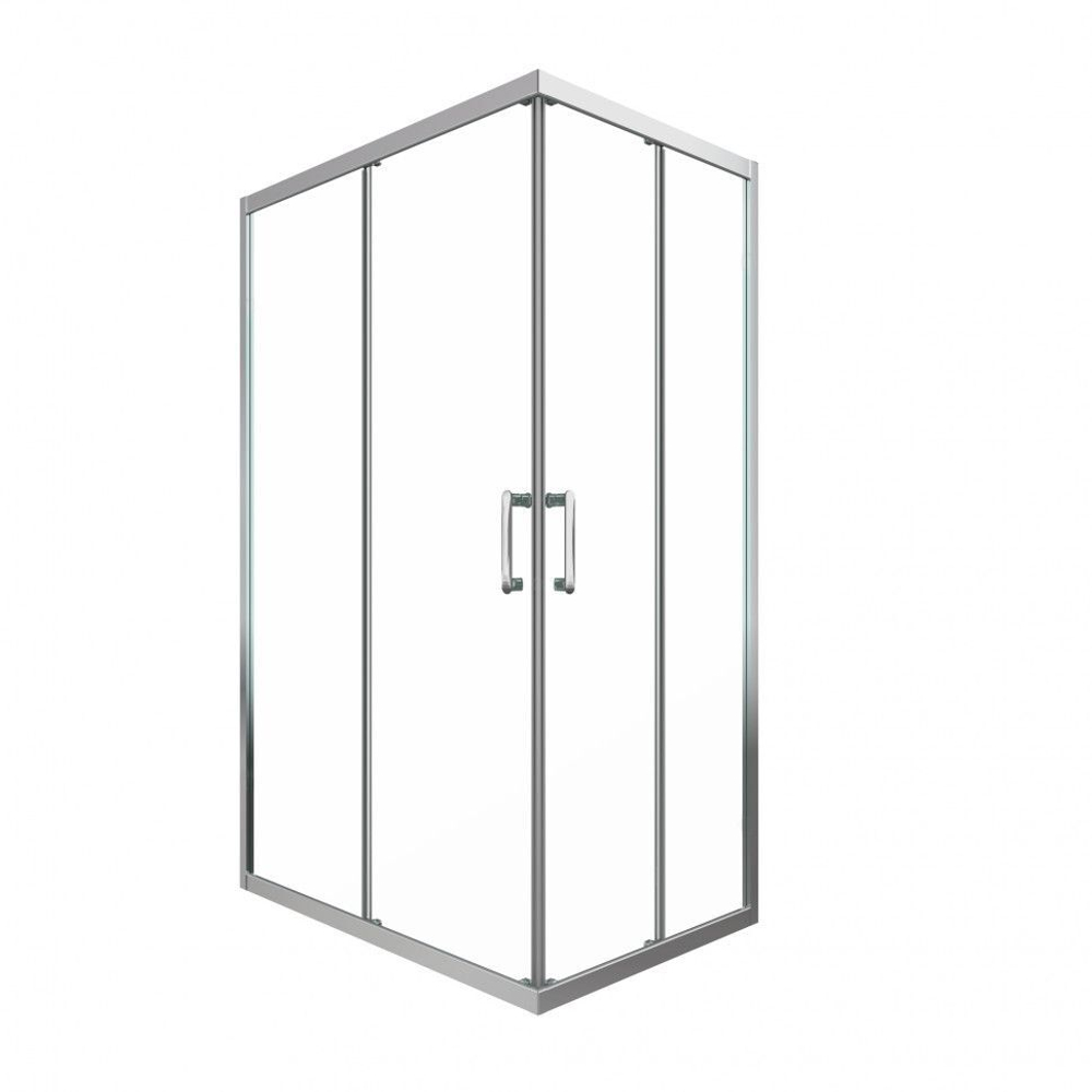 Душевая ширма DIONRIA (120х80) прозрачное стекло, профиль хром