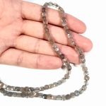 Бусина серый лунный камень А кубик граненый 4,2 мм