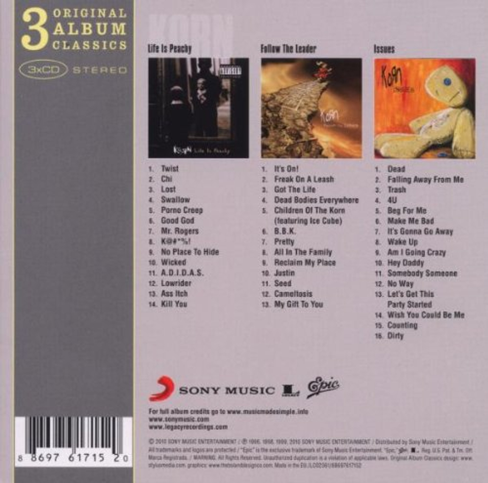 Korn / Original Album Classics (3CD)