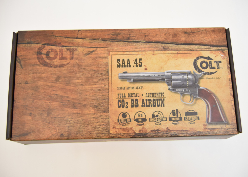 Пневматический револьвер Umarex Colt SAA.45 BB Blued