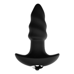 Черная спиралевидная вибропробка 10см с широким основанием Bior Toys Sex Expert SEM-55174