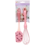 Набор кулинарный (лопатка 24*5,3см+венчик 25,5*5см) «Cupcake time» карамельный