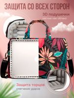 Сумка для ноутбука 13,3" и 14" с ремнем на плечо и 3 отделениями (Джунгли)