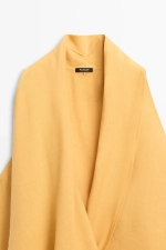 Футболка с воланами и вырезом-холтер - MASSIMO DUTTI