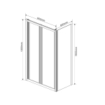 Душевой уголок Гарда (Garda) VSR-1G9090CL, 900*900, хром, стекло прозрачное,
