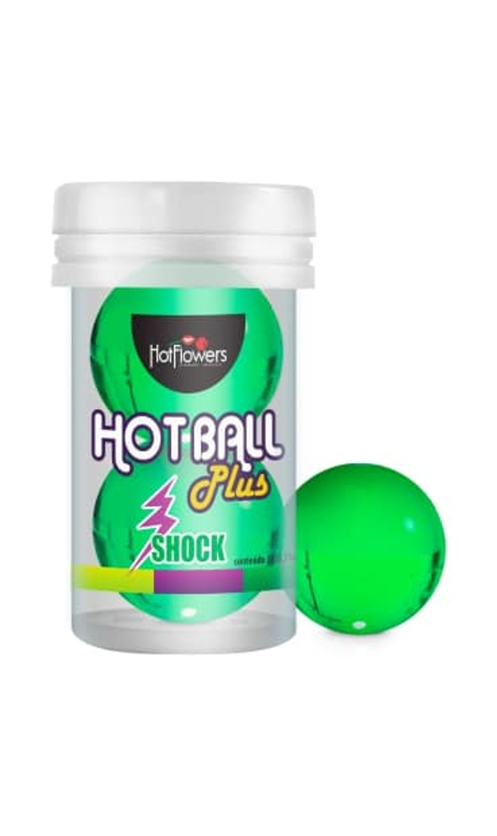 Интимный гель HOT BALL PLUS на силиконовой основе в виде двух шариков с покалывающим эффектом.