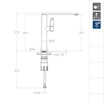 Смеситель для кухни KITCHEN 388401MCNM чёрный
