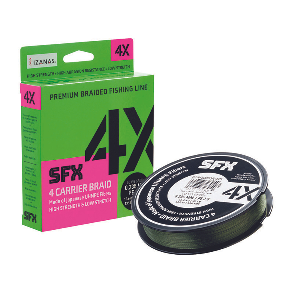 Плетеный шнур для рыбалки Sufix SFX 4X зеленый 135 м 0.165 мм 8.6 кг PE 1 (леска плетеная)