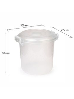 Контейнер для хранения продуктов 10л.с защелкой (6762)