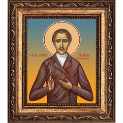 Михаил Амелюшкин мученик. Икона на холсте.