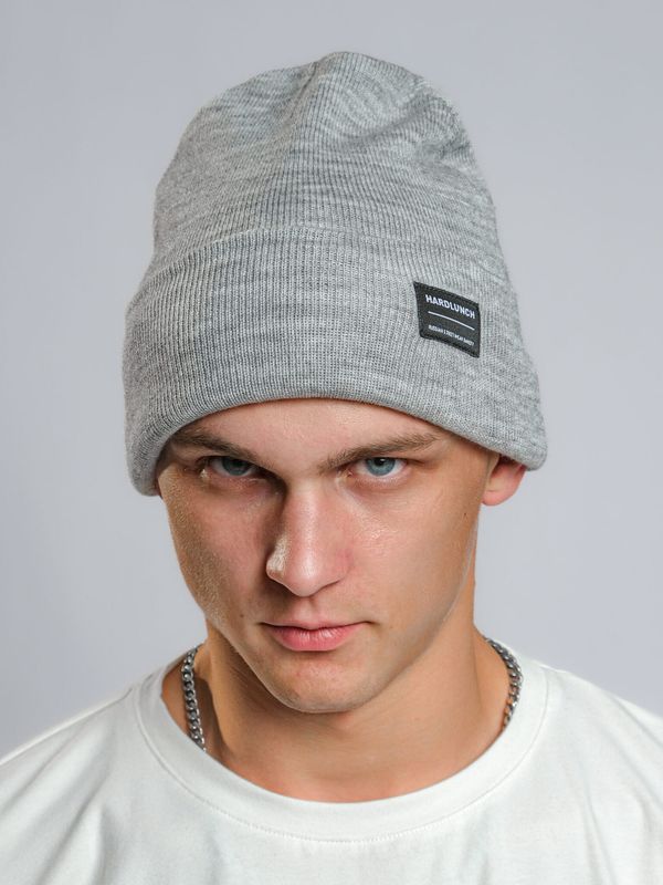 Шапка Beanie classic серый меланж - фото 3